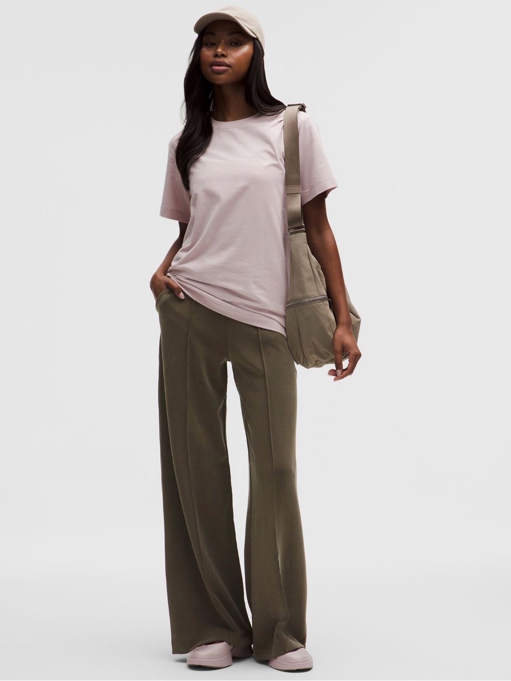Lululemon Softstreme Pintuck High-Rise Pant Regular - Olive Brown